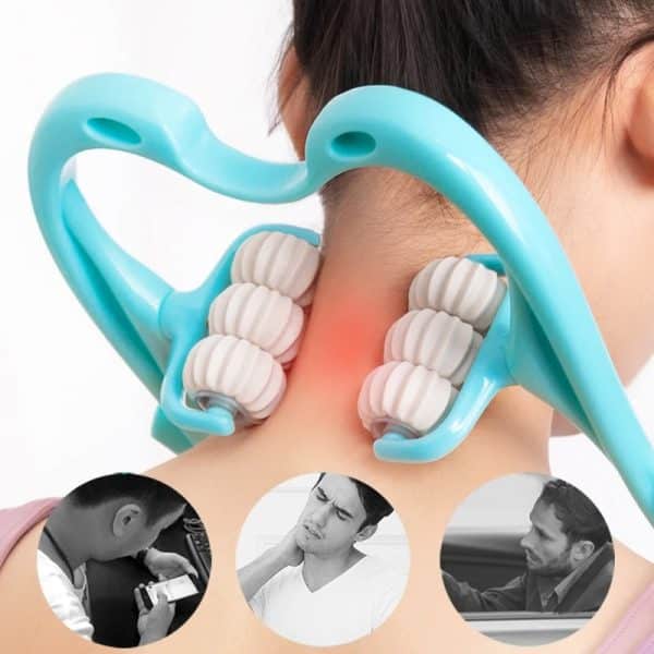 Neck Massager, 6 Wheel Neck Massager(Random Color)