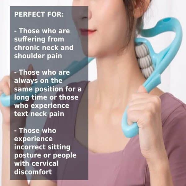 Neck Massager, 6 Wheel Neck Massager(Random Color)