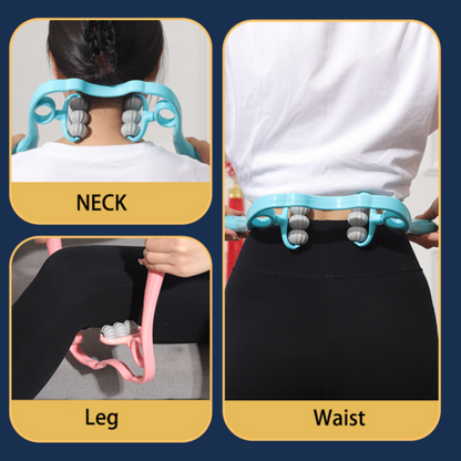 Neck Massager, 6 Wheel Neck Massager(Random Color)